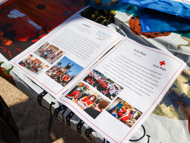 Leaflets about the charities supported by the fair