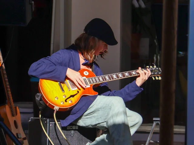 Students playing instruments at the concert