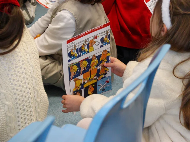 A Primary pupil following a safety-on-board activity during WOW Day