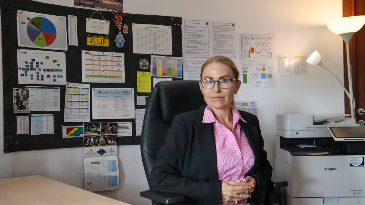 A member of the Morna finance team in the school finance office