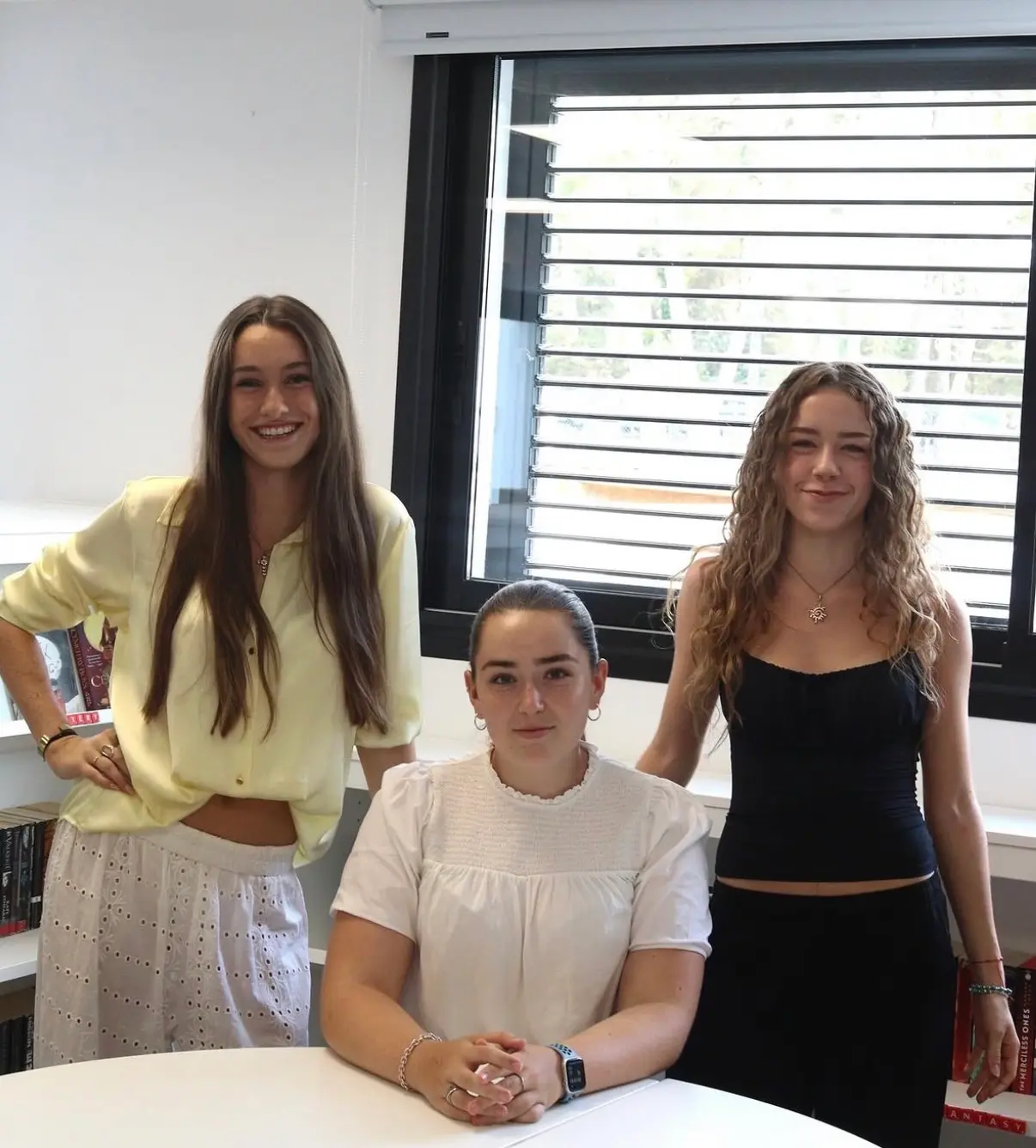 Morna's Head Student team for 2025–26 in the school library